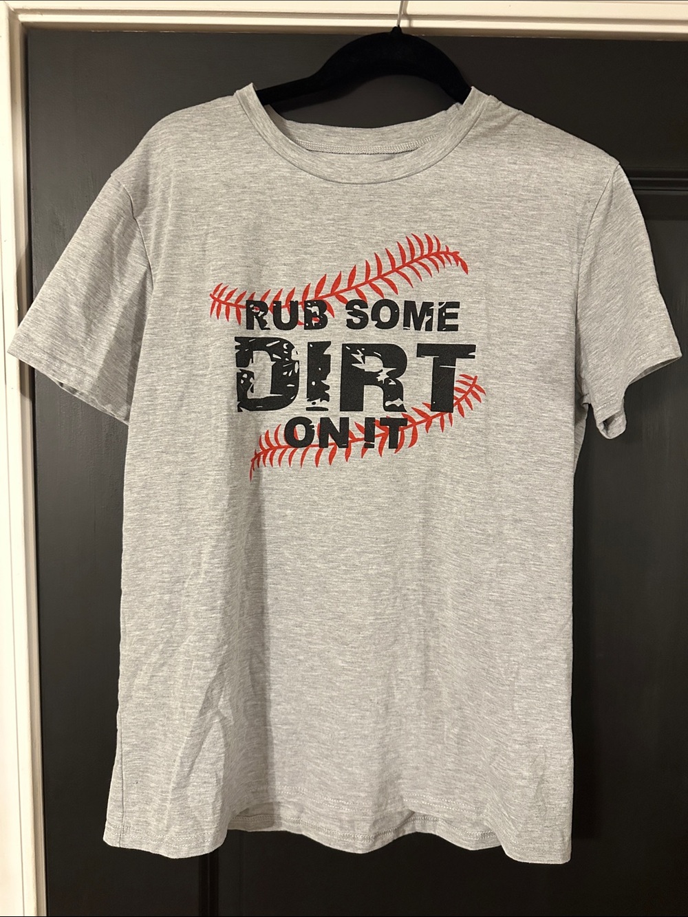 Woman’s Grey 'Rub Some Dirt On It' Graphic Tee